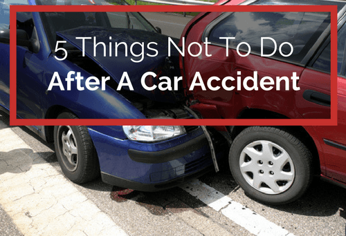 5 things not to do after a car accident